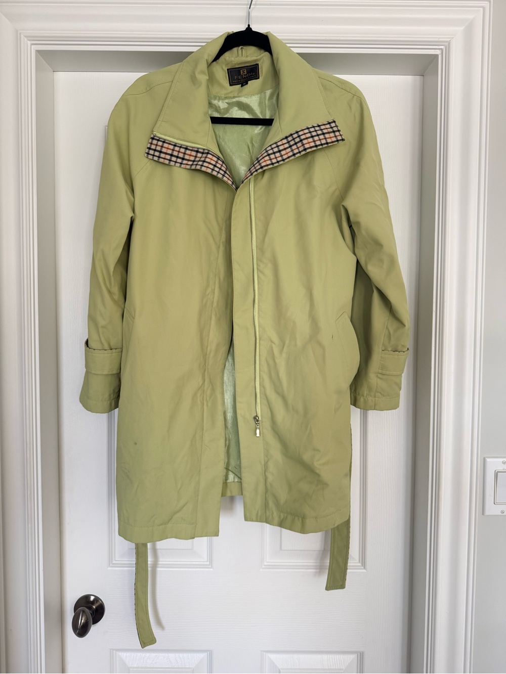 Light Green Women's Lightweight Trench Coat